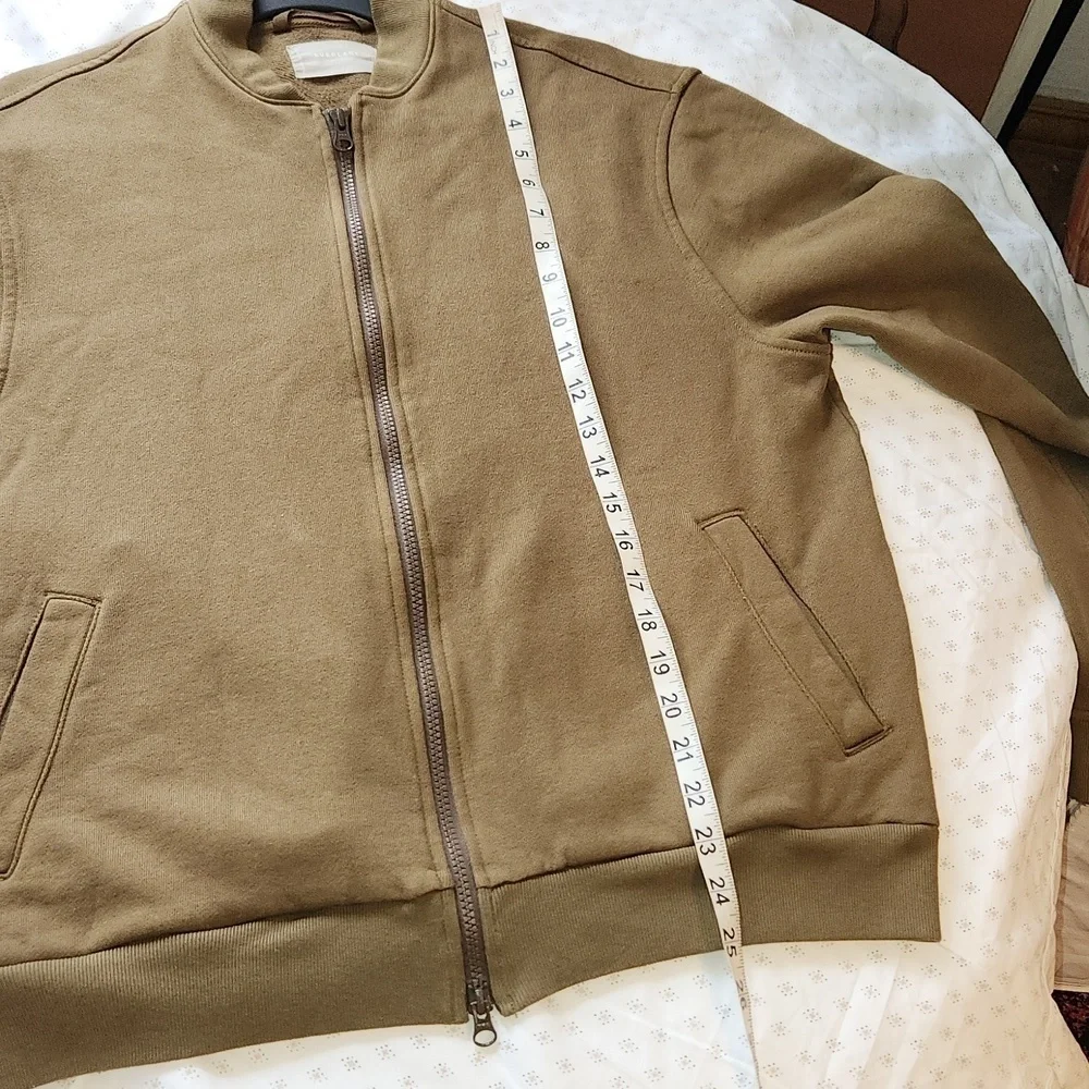 NWOT Everlane olive green organic cotton zip-up jacket sz M
